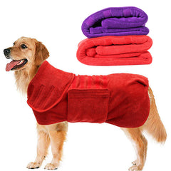 Soft Coral Fleece Pet Towels Quick Drying Bathrobe for Dogs Cats