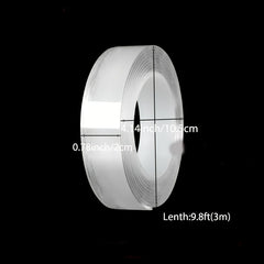 2pcs Transparent Nano Tape Washable Double Sided Adhesive Sticker