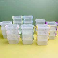 6pcs Small Storage Case Mini Plastic Container Colorful Bead Storage Box