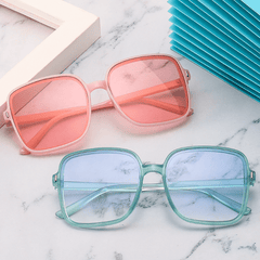 Large Square Sunglasses Jelly UV400 Sun Shades Glasses
