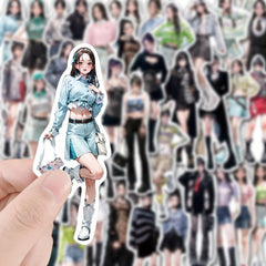 72pcs Girls' Outfit Stickers for Scrapbooking and Crafting