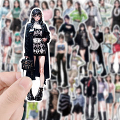 72pcs Girls' Outfit Stickers for Scrapbooking and Crafting