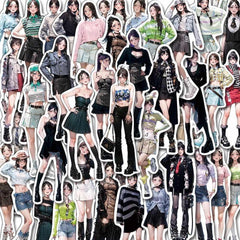 72pcs Girls' Outfit Stickers for Scrapbooking and Crafting
