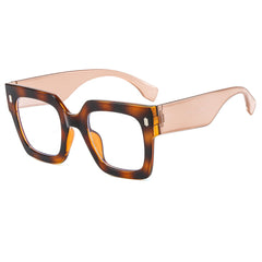 Light Blocking Glasses Square Clear Lens Jelly Frame