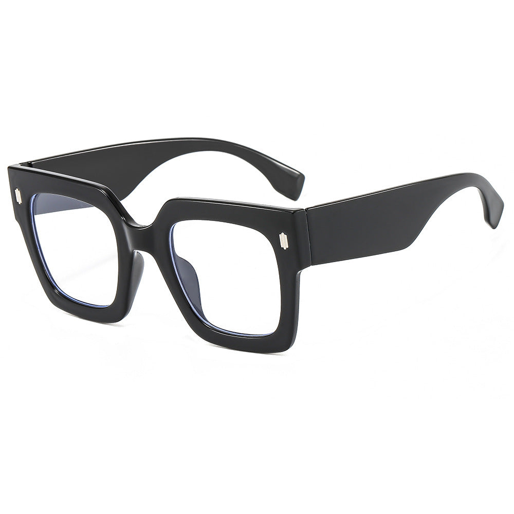 Light Blocking Glasses Square Clear Lens Jelly Frame