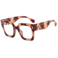 Light Blocking Glasses Square Clear Lens Jelly Frame