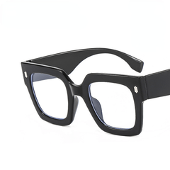 Light Blocking Glasses Square Clear Lens Jelly Frame