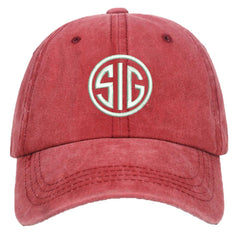 1pc Washed Cotton Embroidered Baseball Cap