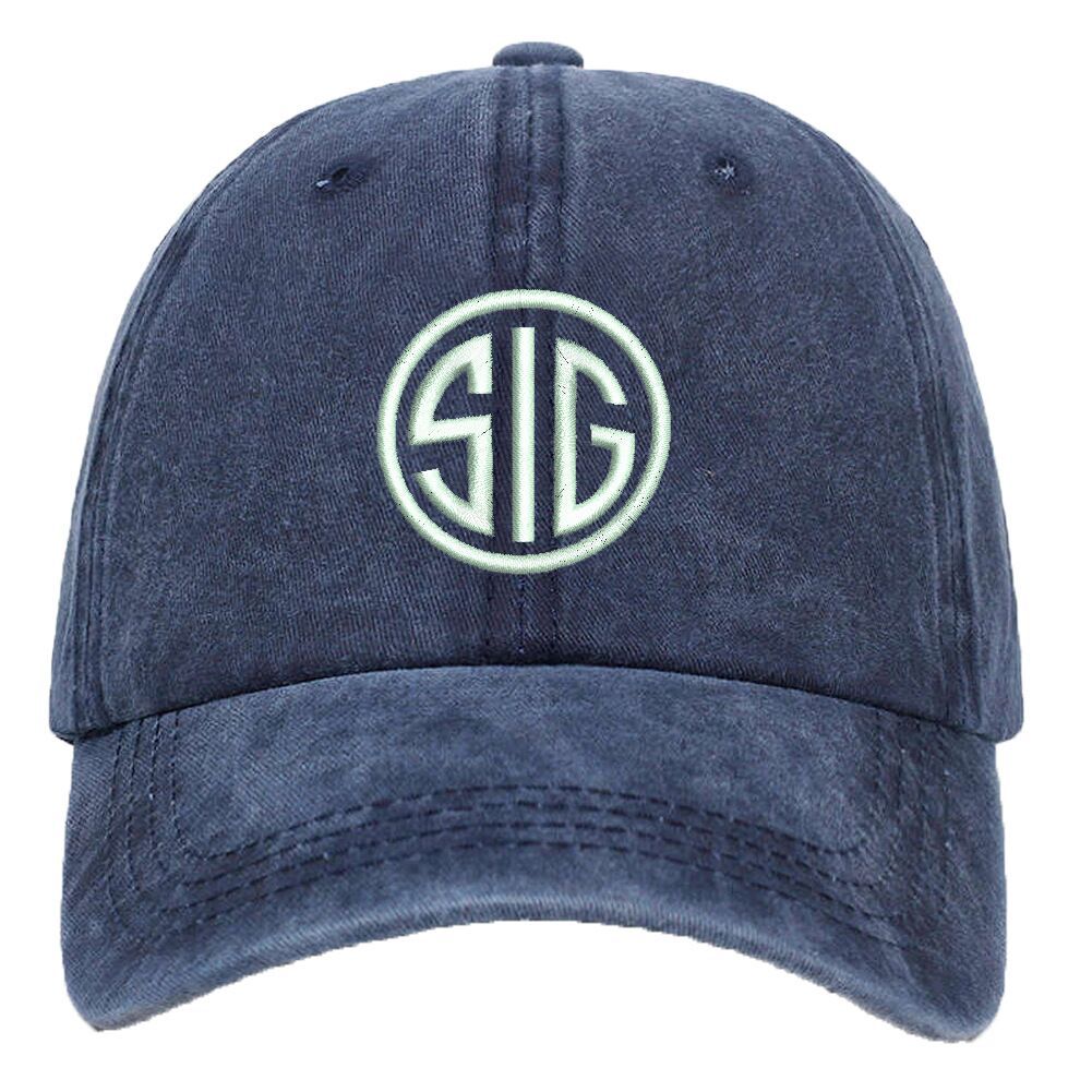 1pc Washed Cotton Embroidered Baseball Cap