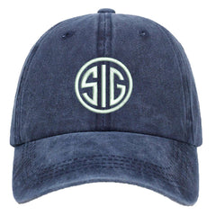 1pc Washed Cotton Embroidered Baseball Cap
