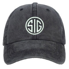 1pc Washed Cotton Embroidered Baseball Cap