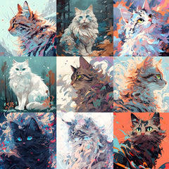 54pcs Little Cat Materials Album Stickers Diy Washi Scrapbooking Stickers