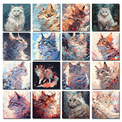 54pcs Little Cat Materials Album Stickers Diy Washi Scrapbooking Stickers