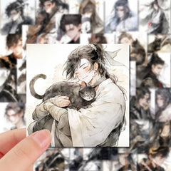 54pcs Anime Album Stickers for DIY Scrapbooking & Crafting