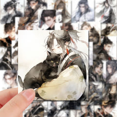 54pcs Anime Album Stickers for DIY Scrapbooking & Crafting