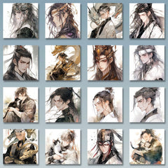 54pcs Anime Album Stickers for DIY Scrapbooking & Crafting