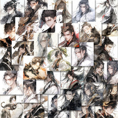 54pcs Anime Album Stickers for DIY Scrapbooking & Crafting