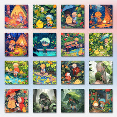 48pcs Outdoor Adventure Album Stickers Crafting Fun for Kids and Adults