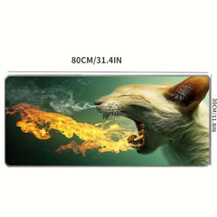 Cat Pattern Non slip Mouse Pad Extra long Desk Pad For Office