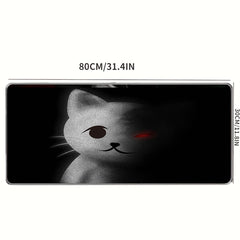 Cat Pattern Non slip Mouse Pad Extra long Desk Pad For Office