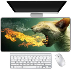 Cat Pattern Non slip Mouse Pad Extra long Desk Pad For Office