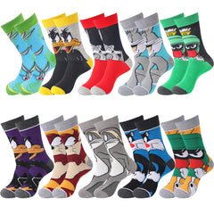 10 Pairs Kids Cartoon Anime Crew Socks
