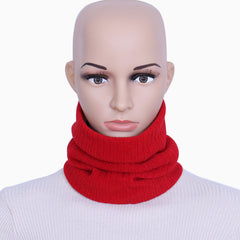 Striped Knit Plush Infinity Scarf Coldproof Elastic Face Covering