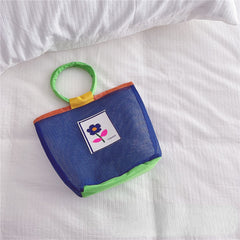 Kids Mesh Flower Beach Shoulder Bag