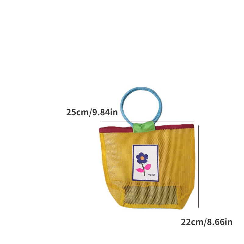 Kids Mesh Flower Beach Shoulder Bag