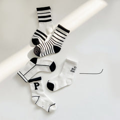 5 Pairs Kids Mesh Breathable Thin Cotton Socks for Summer