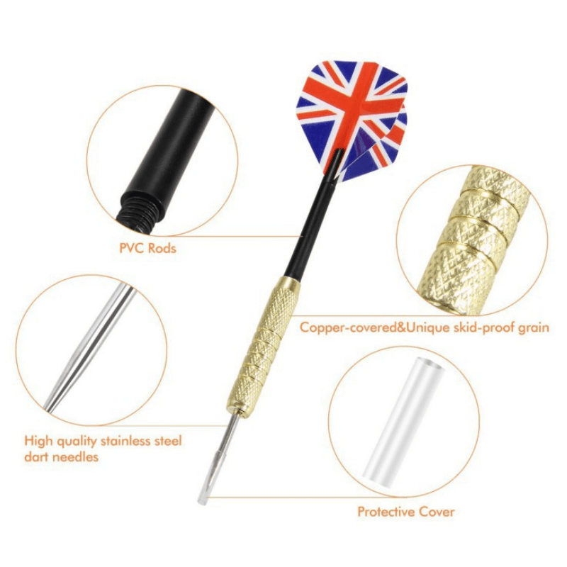 6pcs Tungsten Steel Needle Tip Darts for Indoor & Outdoor Fun