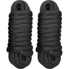 2Pack Double Braid Nylon Boat Dock Lines 25 Loop Marine Rope