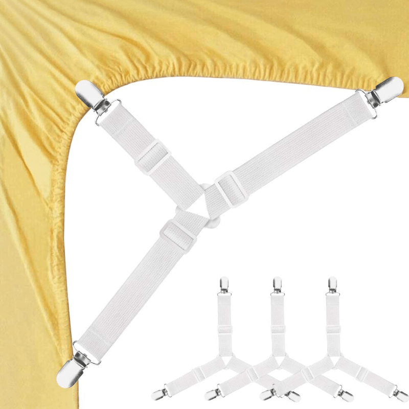 Adjustable Bed Sheet Fasteners Triangle Elastic Suspenders