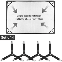 Adjustable Bed Sheet Fasteners Triangle Elastic Suspenders