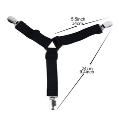 Adjustable Bed Sheet Fasteners Triangle Elastic Suspenders