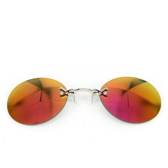 Clip On Nose Glasses Round Rimless Matrix Morpheus Sunglasses