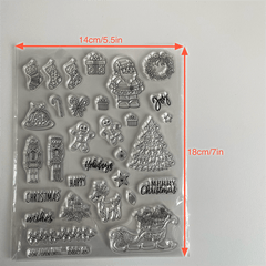 1pc Merry Christmas Clear Silicone Stamp DIY Scrapbooking Photo Album