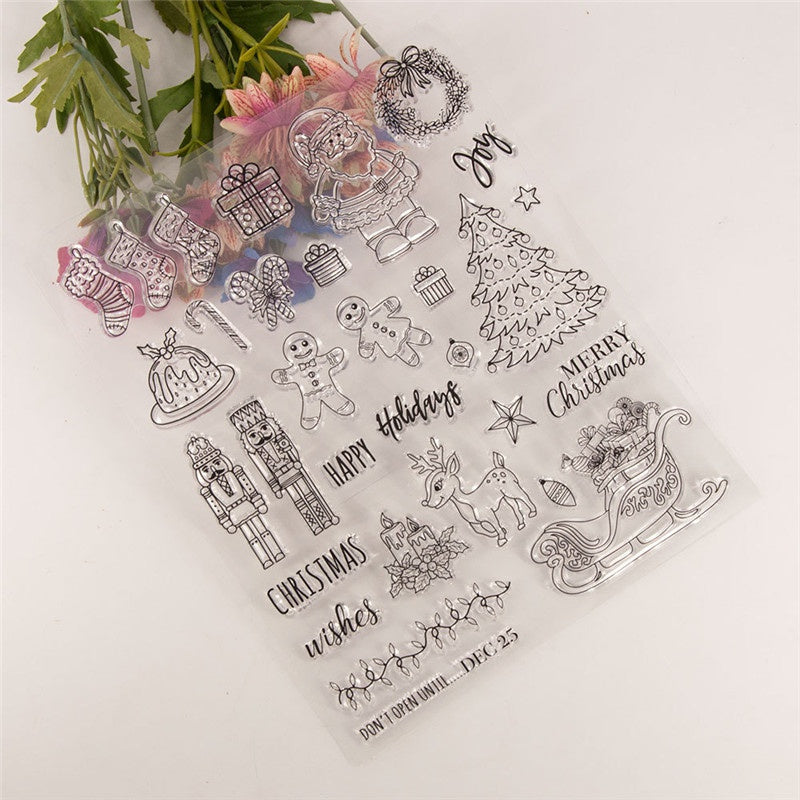 1pc Merry Christmas Clear Silicone Stamp DIY Scrapbooking Photo Album