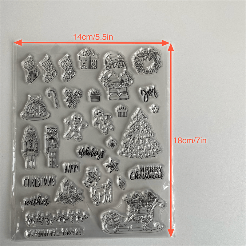 1pc Merry Christmas Clear Silicone Stamp DIY Scrapbooking Photo Album