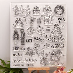 1pc Merry Christmas Clear Silicone Stamp DIY Scrapbooking Photo Album