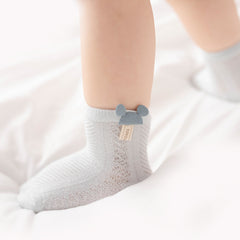 3 Pairs Baby Girls Cartoon Socks Cotton Breathable Toddler Kids Children Summer