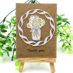 1pc Vases And Flowers Clear Silicone Stamp For DIY Scrapbooking