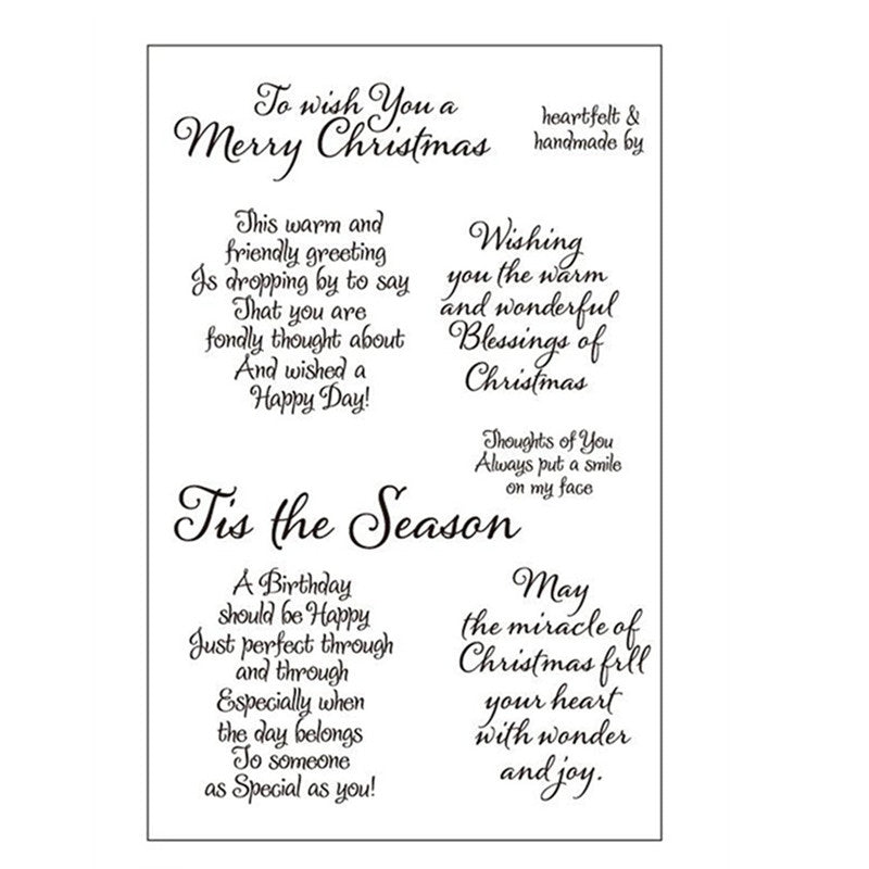 1pc Christmas Transparent Silicone Stamp DIY Scrapbooking Decor