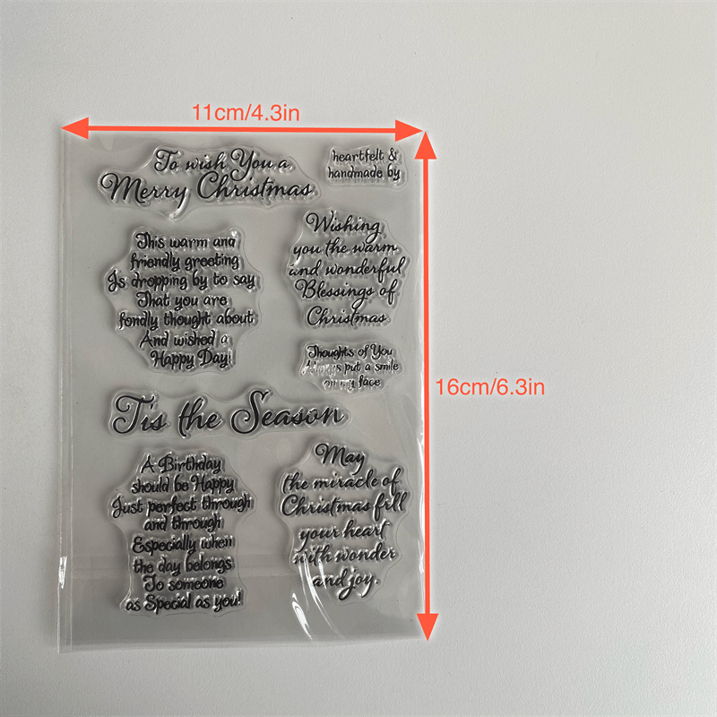 1pc Christmas Transparent Silicone Stamp DIY Scrapbooking Decor