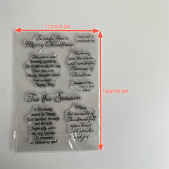 1pc Christmas Transparent Silicone Stamp DIY Scrapbooking Decor