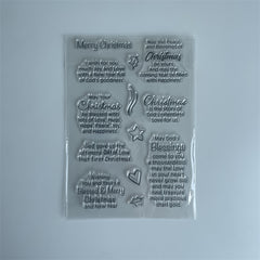 1pc Merry Christmas Clear Silicone Stamp for DIY Scrapbooking