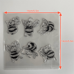 Bees Clear Silicone Stamp DIY Scrapbooking Photo Album Decor