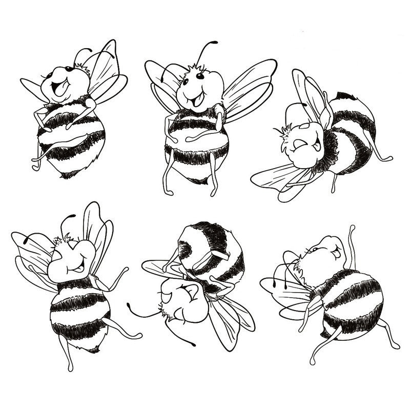 Bees Clear Silicone Stamp DIY Scrapbooking Photo Album Decor
