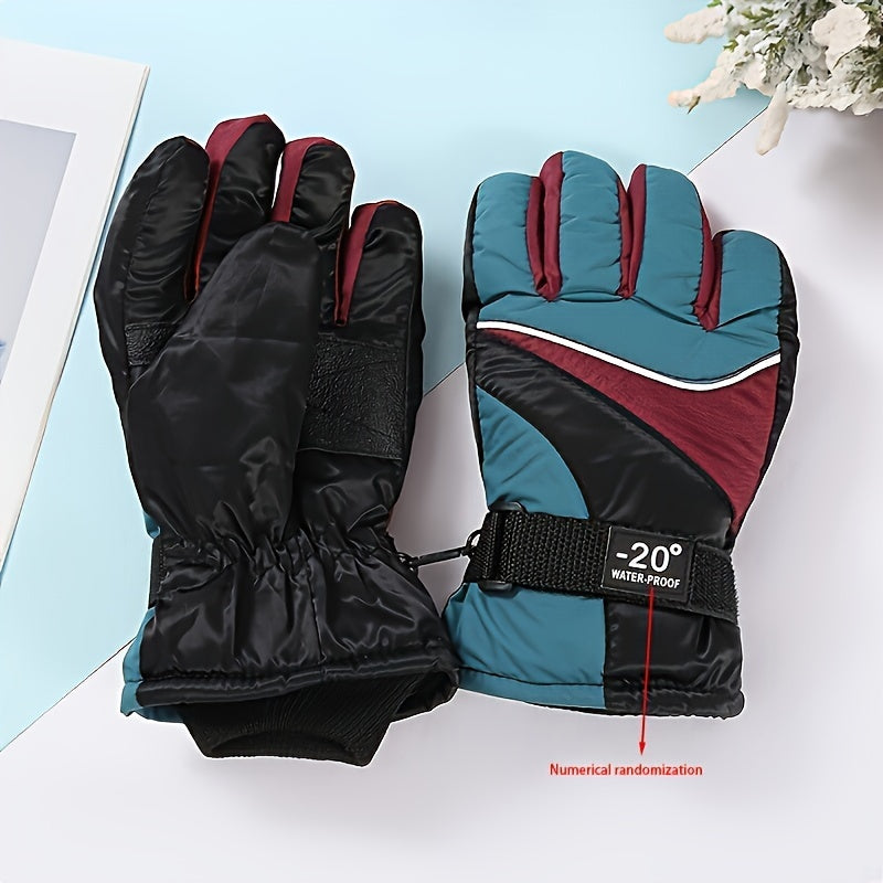Kids Waterproof Winter Gloves Windproof Warm Gloves