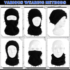 Windproof Balaclava Full Face Knitted Ski Mask Stay Warm for Skiing and Riding